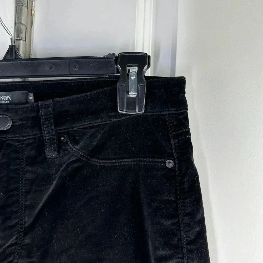 Hudson Size 30 Velvet‎ Ombre Holy Flare Crop Pants Classic Neutral Black to Gray - Picture 7 of 15